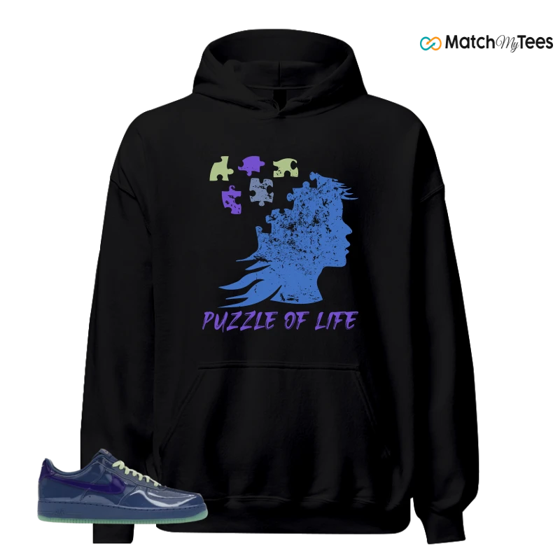 NIKE AIR FORCE 1 LOW PATENT LEATHER MYSTIC NAVY GRAPE ICE SNEAKER Matching Tees hoodie