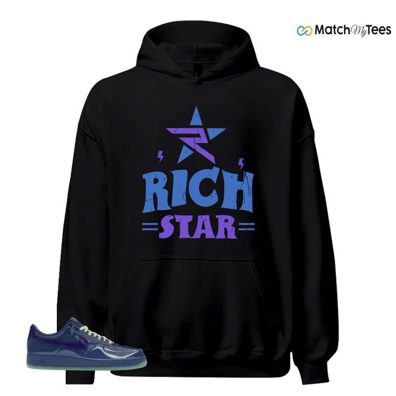 NIKE AIR FORCE 1 LOW PATENT LEATHER MYSTIC NAVY GRAPE ICE SNEAKER Matching Tees hoodie