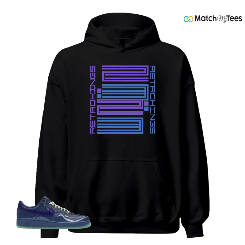 NIKE AIR FORCE 1 LOW PATENT LEATHER MYSTIC NAVY GRAPE ICE SNEAKER Matching Tees hoodie