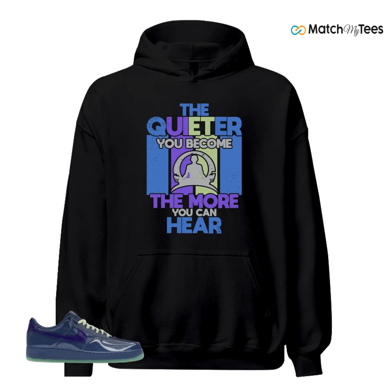 NIKE AIR FORCE 1 LOW PATENT LEATHER MYSTIC NAVY GRAPE ICE SNEAKER Matching Tees hoodie