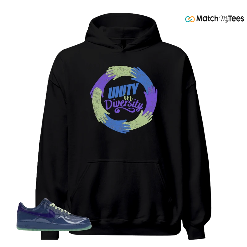 NIKE AIR FORCE 1 LOW PATENT LEATHER MYSTIC NAVY GRAPE ICE SNEAKER Matching Tees hoodie