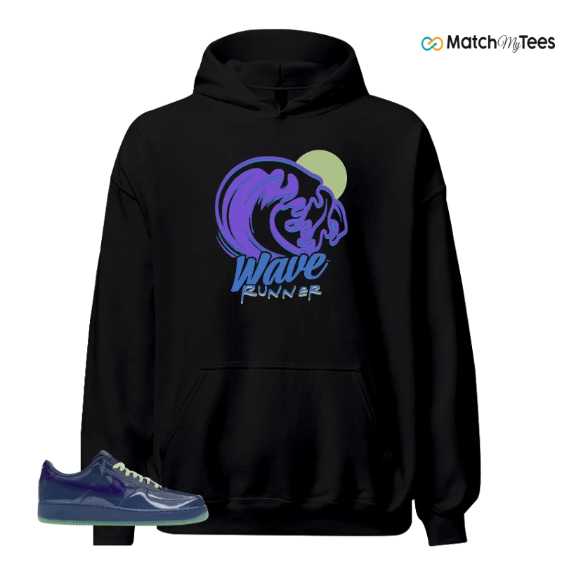 NIKE AIR FORCE 1 LOW PATENT LEATHER MYSTIC NAVY GRAPE ICE SNEAKER Matching Tees hoodie