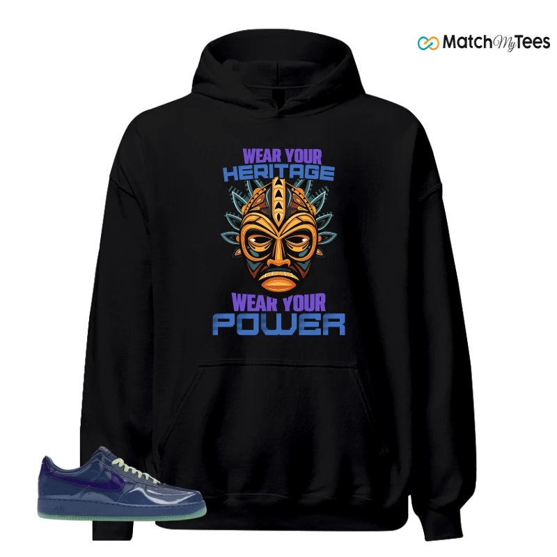 NIKE AIR FORCE 1 LOW PATENT LEATHER MYSTIC NAVY GRAPE ICE SNEAKER Matching Tees hoodie