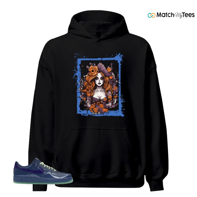 NIKE AIR FORCE 1 LOW PATENT LEATHER MYSTIC NAVY GRAPE ICE SNEAKER Matching Tees hoodie