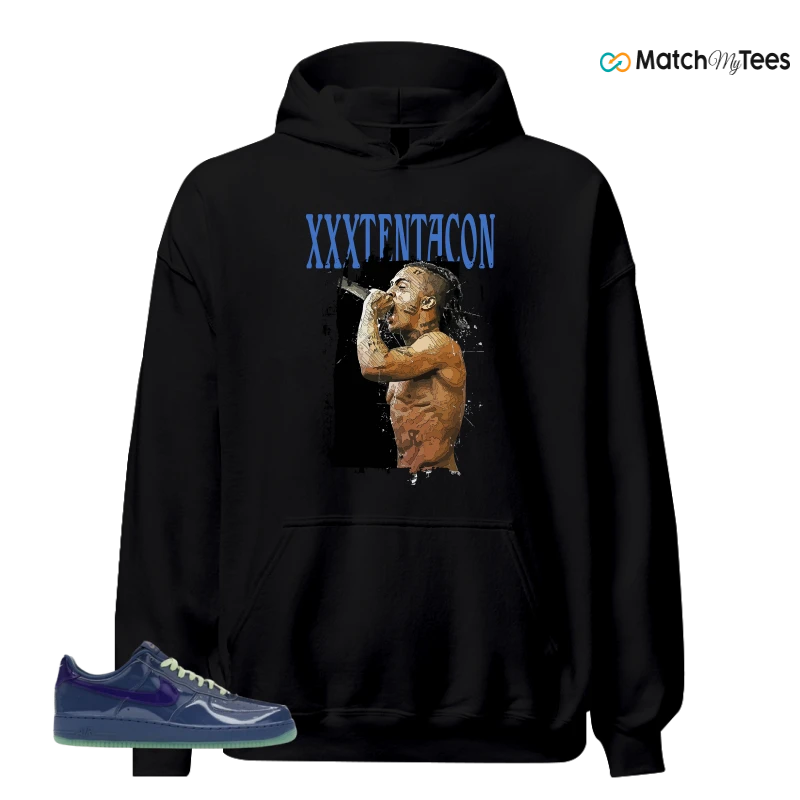 NIKE AIR FORCE 1 LOW PATENT LEATHER MYSTIC NAVY GRAPE ICE SNEAKER Matching Tees hoodie