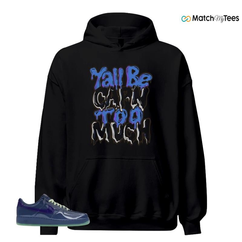 NIKE AIR FORCE 1 LOW PATENT LEATHER MYSTIC NAVY GRAPE ICE SNEAKER Matching Tees hoodie