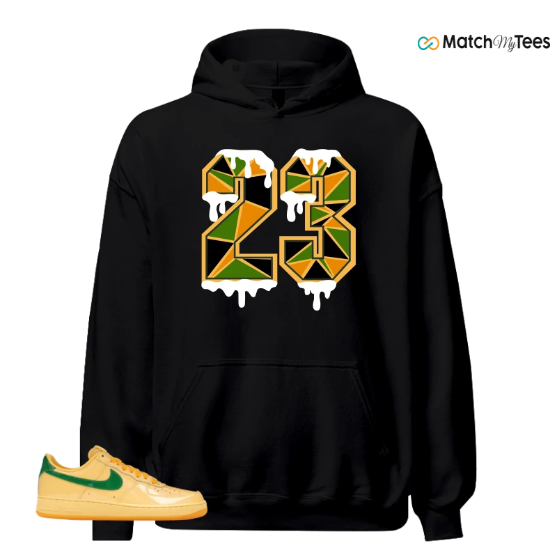 NIKE AIR FORCE 1 LOW PATENT LEATHER TOPAZ GOLD SNEAKER Matching Tees hoodie