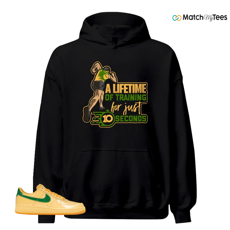 NIKE AIR FORCE 1 LOW PATENT LEATHER TOPAZ GOLD SNEAKER Matching Tees hoodie
