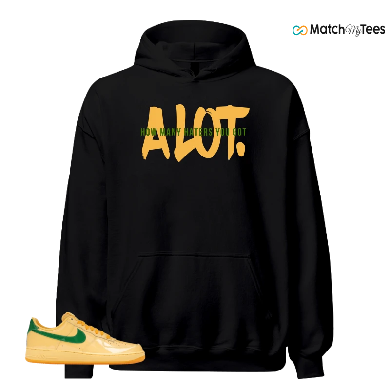 NIKE AIR FORCE 1 LOW PATENT LEATHER TOPAZ GOLD SNEAKER Matching Tees hoodie