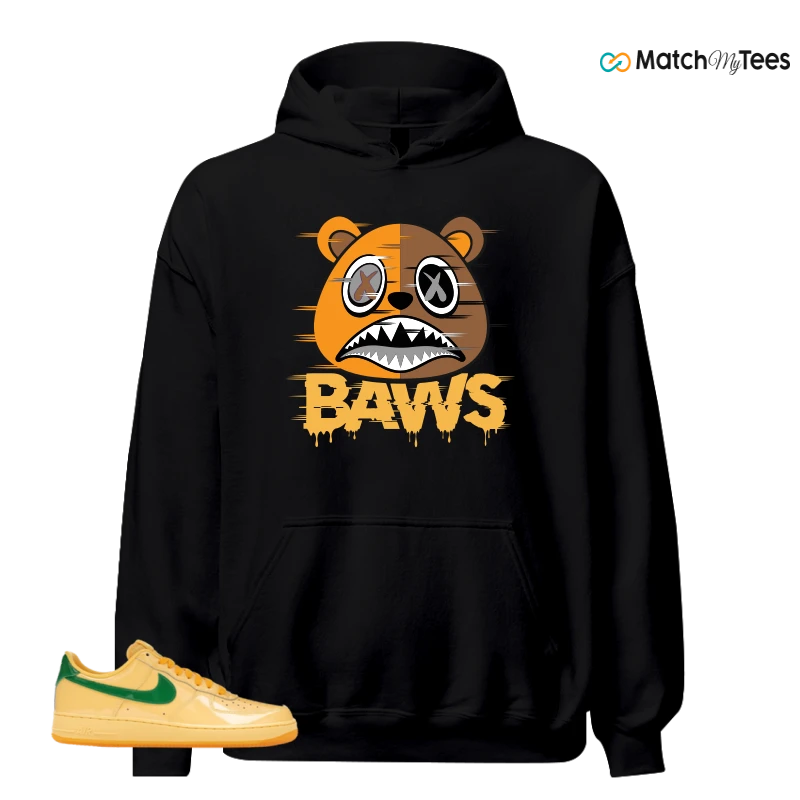 NIKE AIR FORCE 1 LOW PATENT LEATHER TOPAZ GOLD SNEAKER Matching Tees hoodie