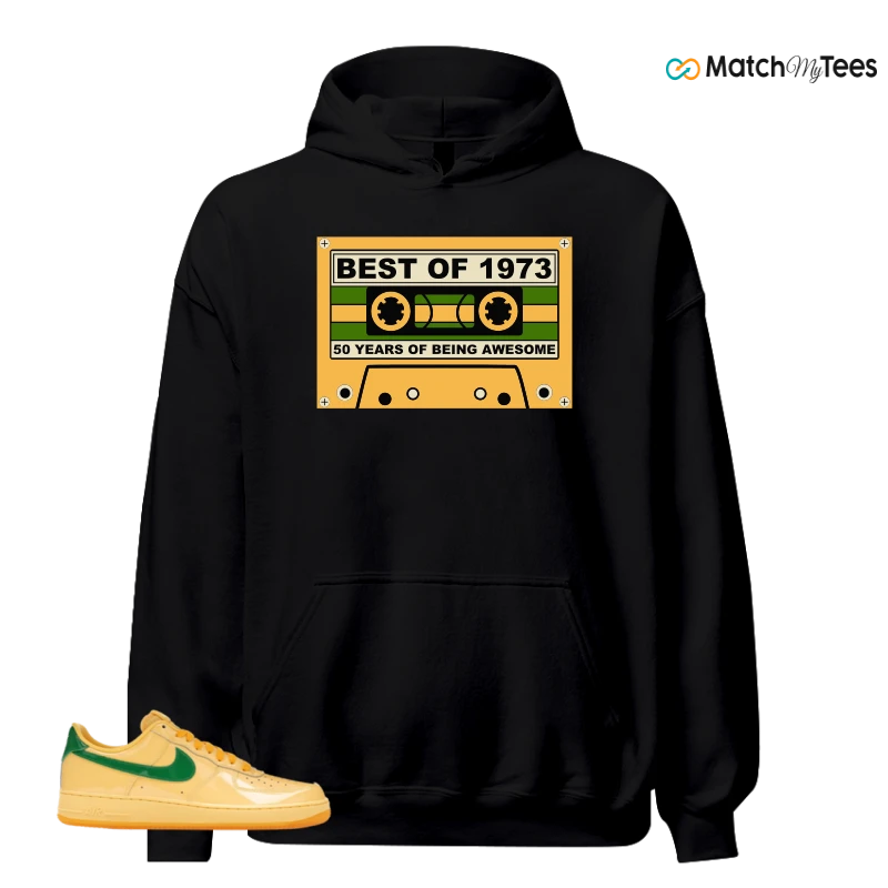 NIKE AIR FORCE 1 LOW PATENT LEATHER TOPAZ GOLD SNEAKER Matching Tees hoodie