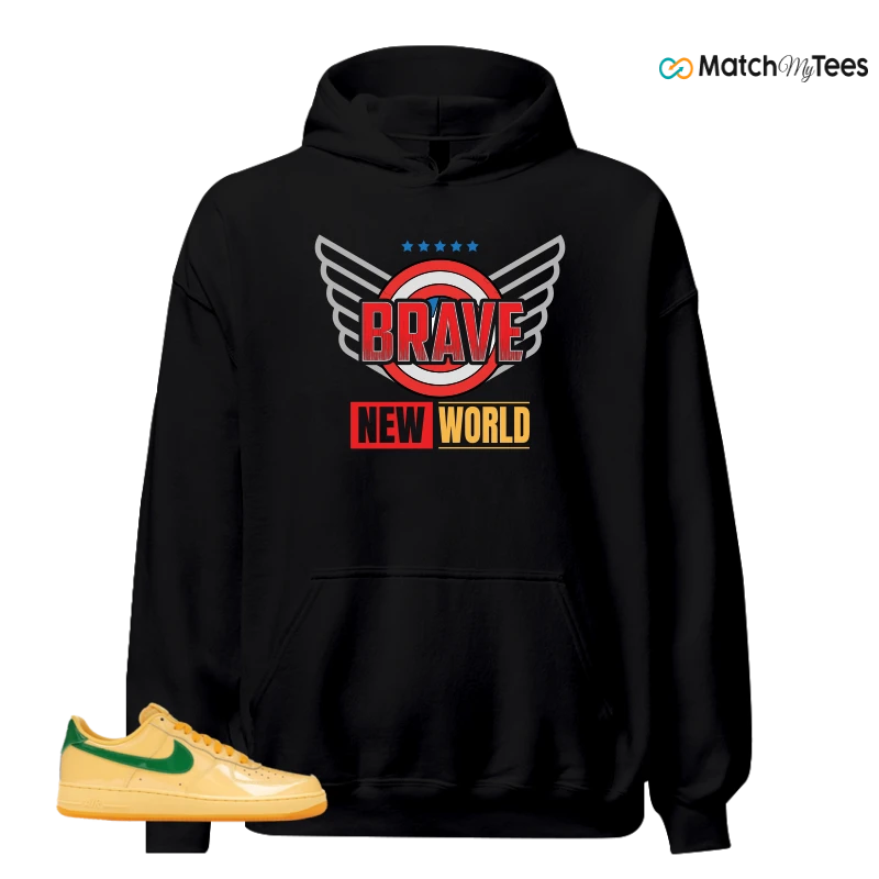 NIKE AIR FORCE 1 LOW PATENT LEATHER TOPAZ GOLD SNEAKER Matching Tees hoodie