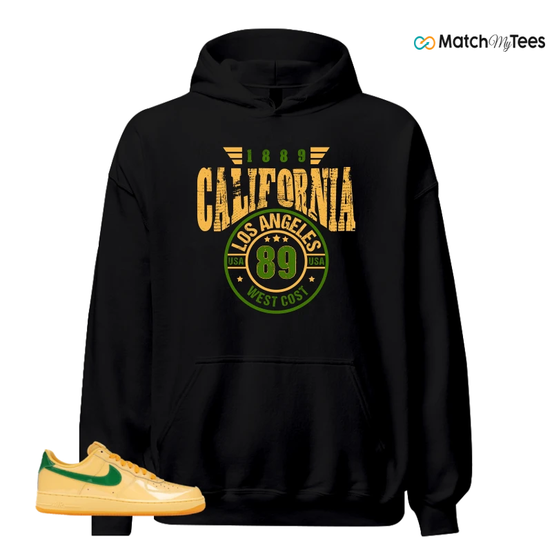 NIKE AIR FORCE 1 LOW PATENT LEATHER TOPAZ GOLD SNEAKER Matching Tees hoodie