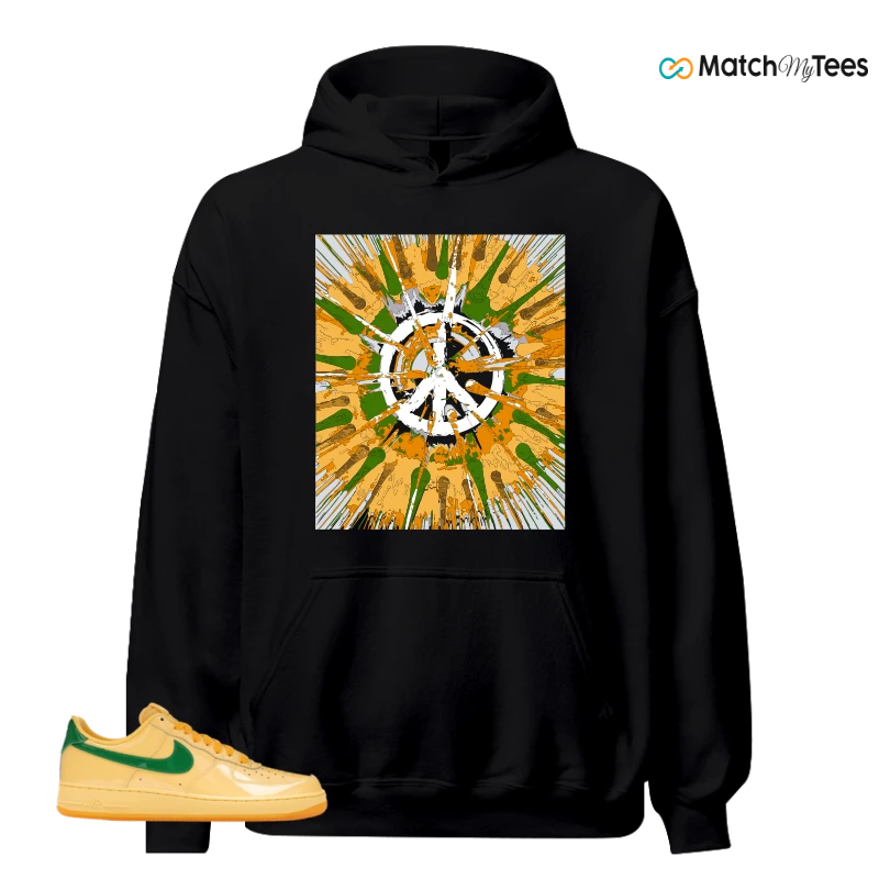 NIKE AIR FORCE 1 LOW PATENT LEATHER TOPAZ GOLD SNEAKER Matching Tees hoodie