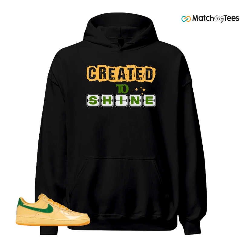 NIKE AIR FORCE 1 LOW PATENT LEATHER TOPAZ GOLD SNEAKER Matching Tees hoodie