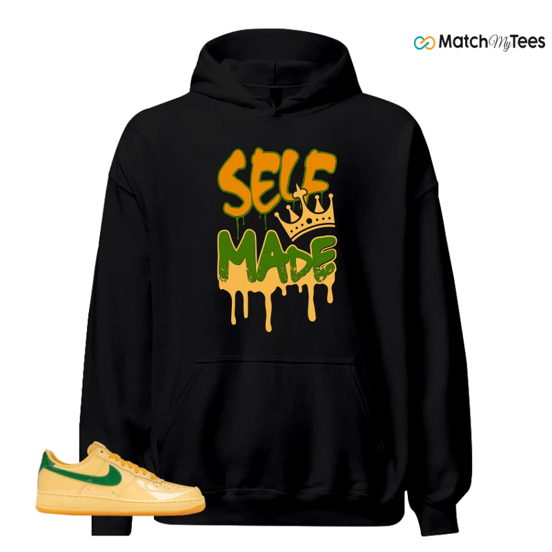 NIKE AIR FORCE 1 LOW PATENT LEATHER TOPAZ GOLD SNEAKER Matching Tees hoodie