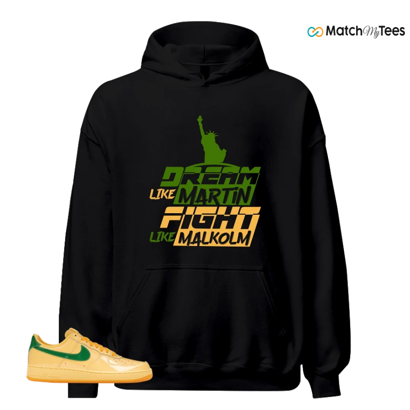 NIKE AIR FORCE 1 LOW PATENT LEATHER TOPAZ GOLD SNEAKER Matching Tees hoodie
