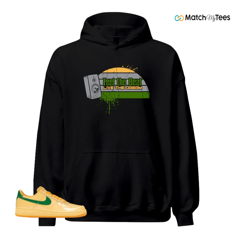 NIKE AIR FORCE 1 LOW PATENT LEATHER TOPAZ GOLD SNEAKER Matching Tees hoodie