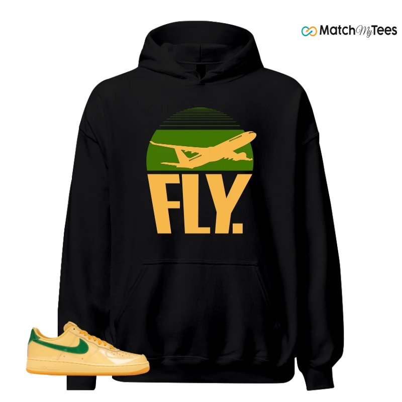 NIKE AIR FORCE 1 LOW PATENT LEATHER TOPAZ GOLD SNEAKER Matching Tees hoodie