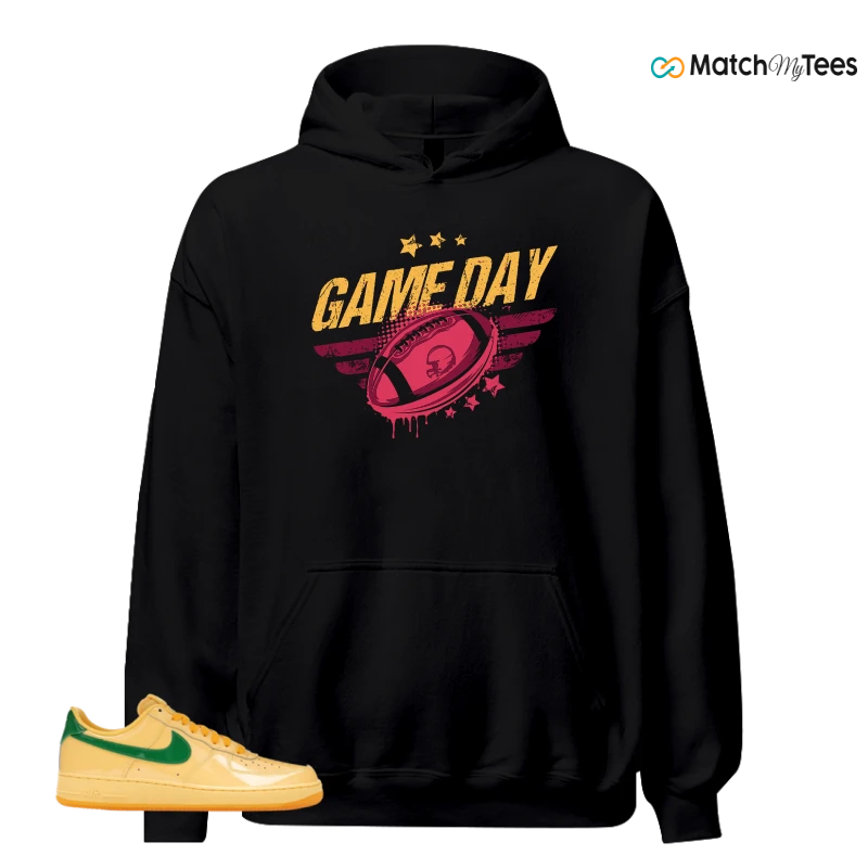 NIKE AIR FORCE 1 LOW PATENT LEATHER TOPAZ GOLD SNEAKER Matching Tees hoodie