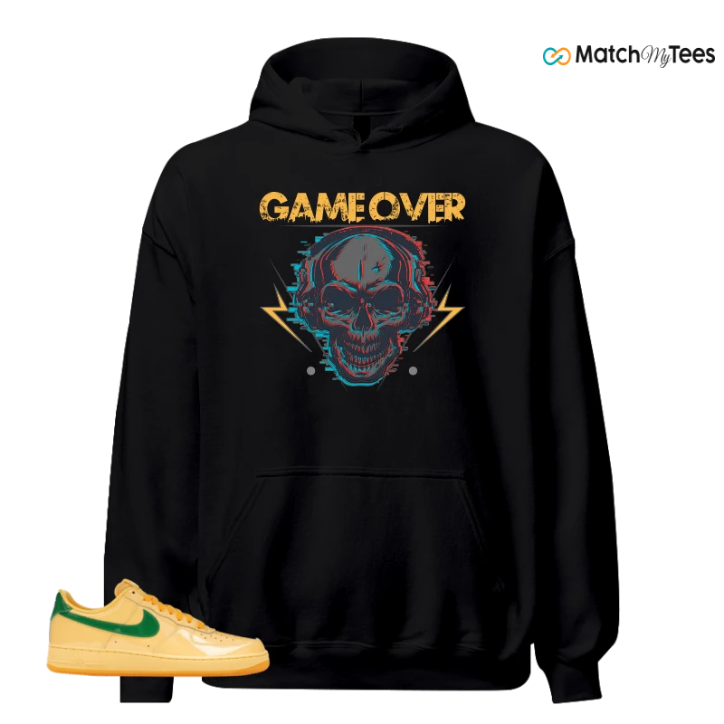 NIKE AIR FORCE 1 LOW PATENT LEATHER TOPAZ GOLD SNEAKER Matching Tees hoodie