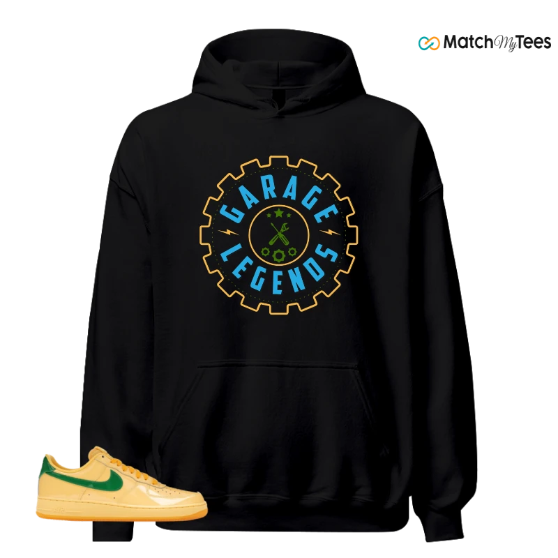 NIKE AIR FORCE 1 LOW PATENT LEATHER TOPAZ GOLD SNEAKER Matching Tees hoodie