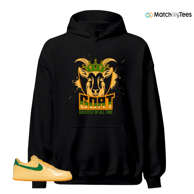 NIKE AIR FORCE 1 LOW PATENT LEATHER TOPAZ GOLD SNEAKER Matching Tees hoodie