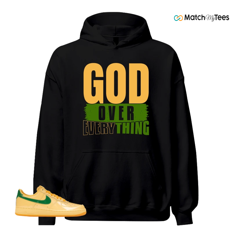 NIKE AIR FORCE 1 LOW PATENT LEATHER TOPAZ GOLD SNEAKER Matching Tees hoodie