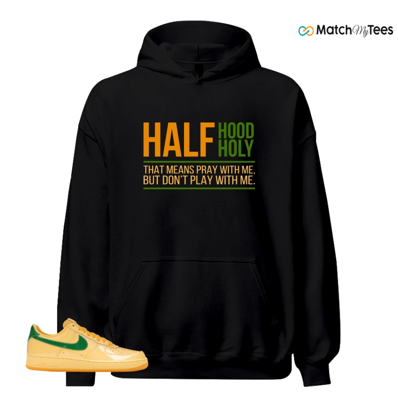 NIKE AIR FORCE 1 LOW PATENT LEATHER TOPAZ GOLD SNEAKER Matching Tees hoodie