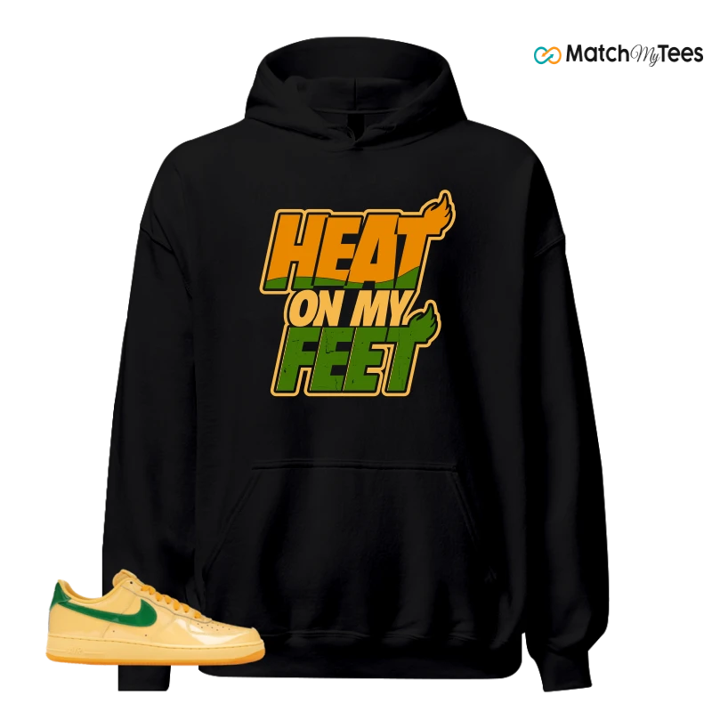 NIKE AIR FORCE 1 LOW PATENT LEATHER TOPAZ GOLD SNEAKER Matching Tees hoodie
