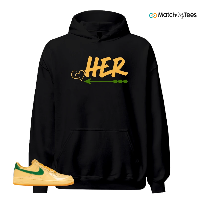 NIKE AIR FORCE 1 LOW PATENT LEATHER TOPAZ GOLD SNEAKER Matching Tees hoodie