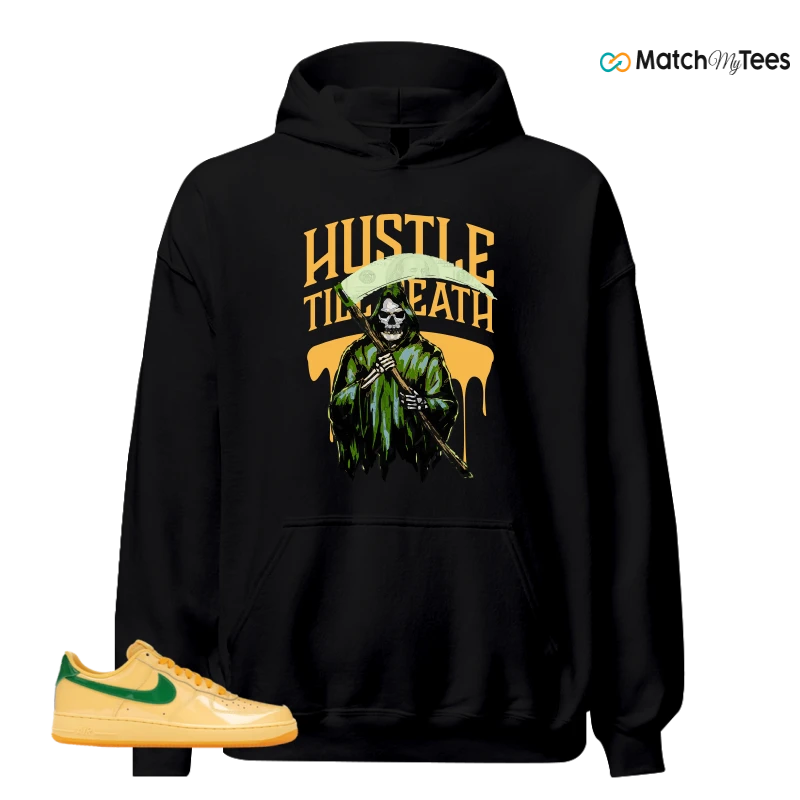 NIKE AIR FORCE 1 LOW PATENT LEATHER TOPAZ GOLD SNEAKER Matching Tees hoodie