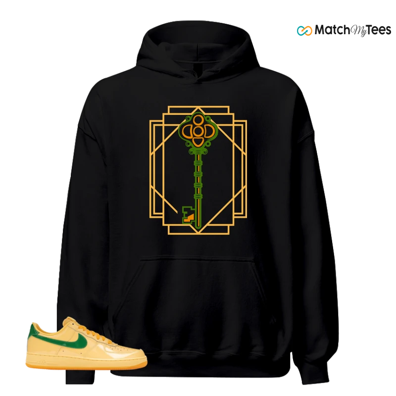 NIKE AIR FORCE 1 LOW PATENT LEATHER TOPAZ GOLD SNEAKER Matching Tees hoodie