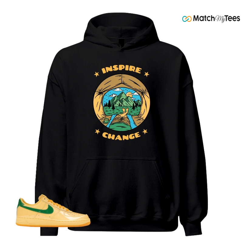 NIKE AIR FORCE 1 LOW PATENT LEATHER TOPAZ GOLD SNEAKER Matching Tees hoodie