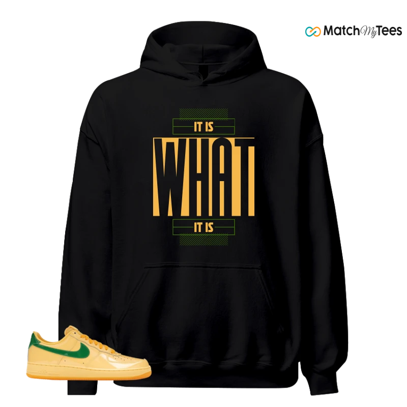 NIKE AIR FORCE 1 LOW PATENT LEATHER TOPAZ GOLD SNEAKER Matching Tees hoodie