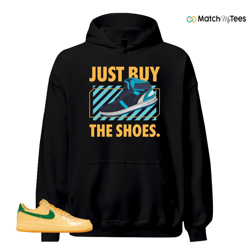 NIKE AIR FORCE 1 LOW PATENT LEATHER TOPAZ GOLD SNEAKER Matching Tees hoodie