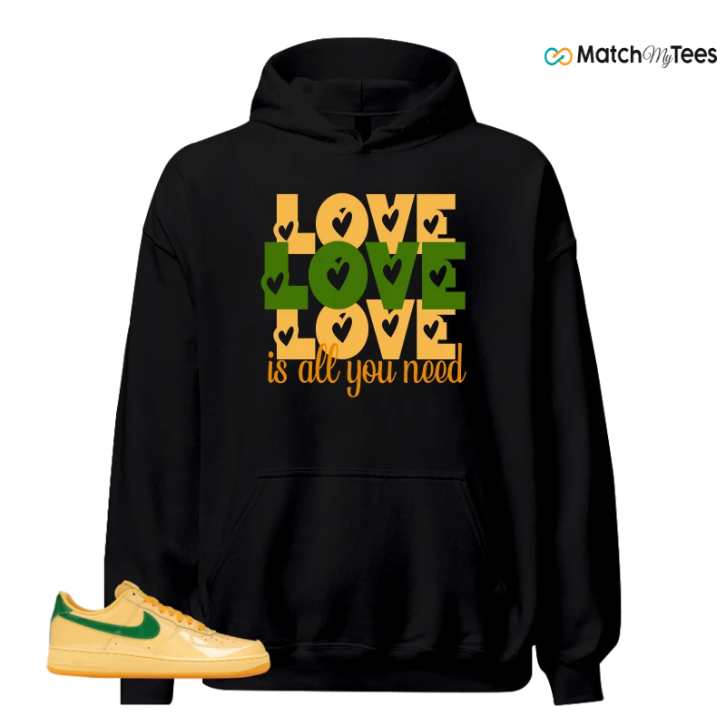 NIKE AIR FORCE 1 LOW PATENT LEATHER TOPAZ GOLD SNEAKER Matching Tees hoodie
