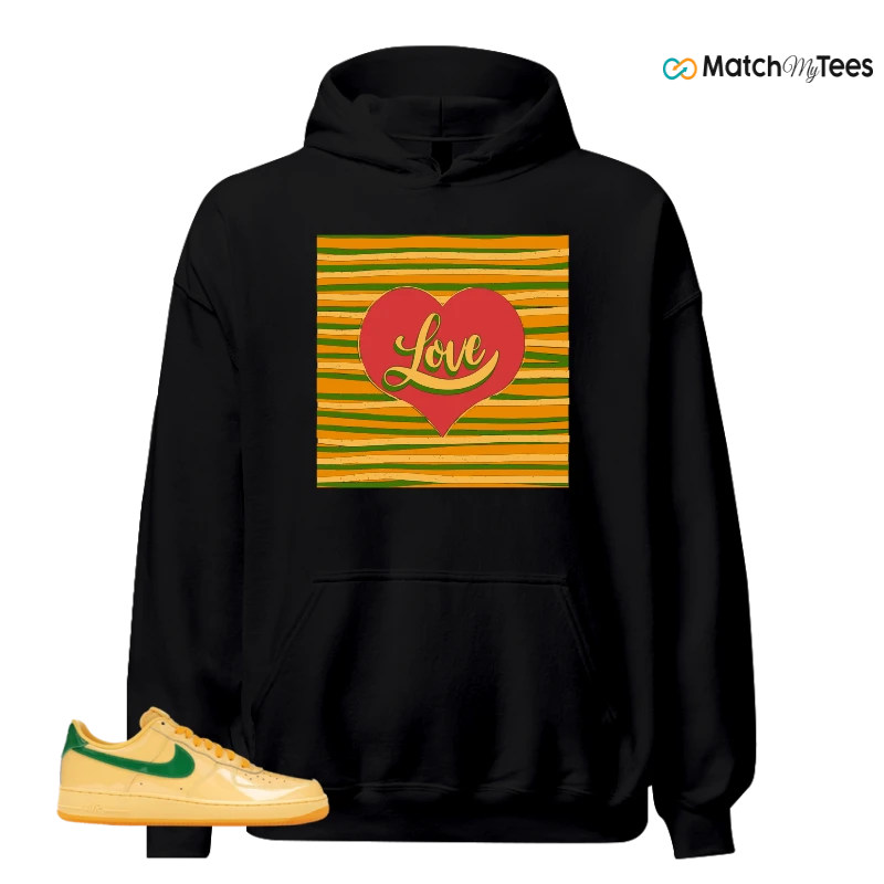 NIKE AIR FORCE 1 LOW PATENT LEATHER TOPAZ GOLD SNEAKER Matching Tees hoodie