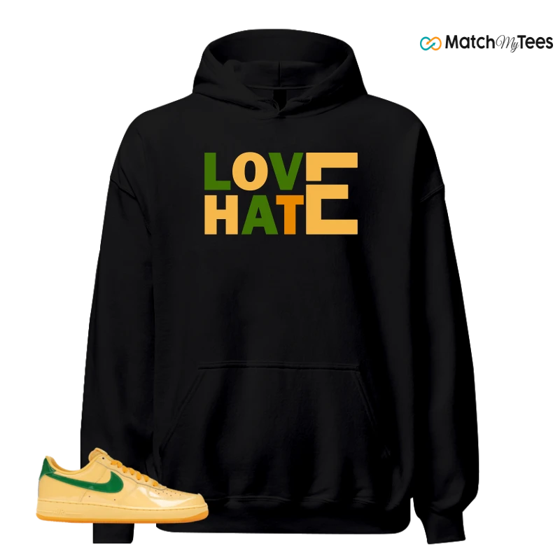NIKE AIR FORCE 1 LOW PATENT LEATHER TOPAZ GOLD SNEAKER Matching Tees hoodie