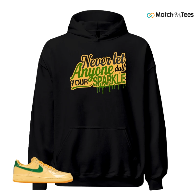 NIKE AIR FORCE 1 LOW PATENT LEATHER TOPAZ GOLD SNEAKER Matching Tees hoodie