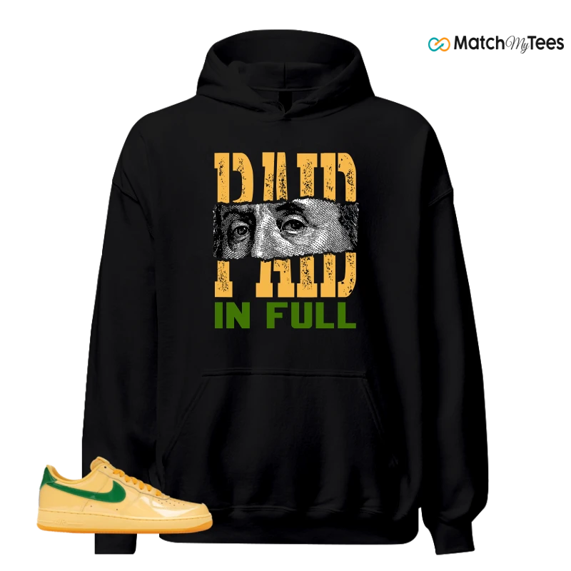 NIKE AIR FORCE 1 LOW PATENT LEATHER TOPAZ GOLD SNEAKER Matching Tees hoodie