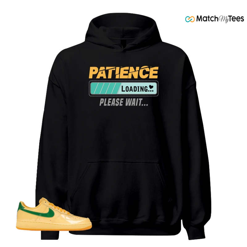 NIKE AIR FORCE 1 LOW PATENT LEATHER TOPAZ GOLD SNEAKER Matching Tees hoodie