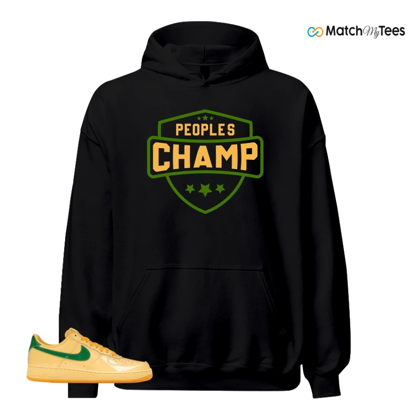 NIKE AIR FORCE 1 LOW PATENT LEATHER TOPAZ GOLD SNEAKER Matching Tees hoodie