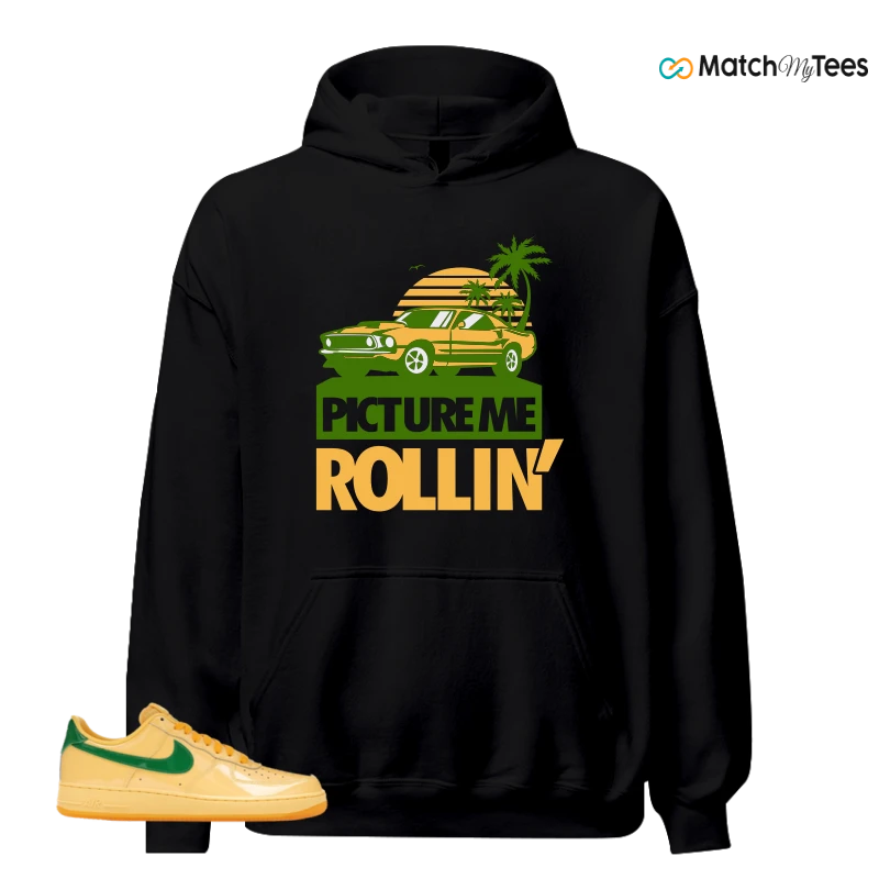 NIKE AIR FORCE 1 LOW PATENT LEATHER TOPAZ GOLD SNEAKER Matching Tees hoodie