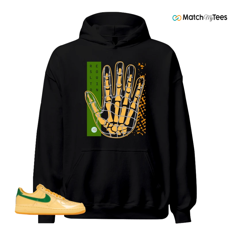 NIKE AIR FORCE 1 LOW PATENT LEATHER TOPAZ GOLD SNEAKER Matching Tees hoodie