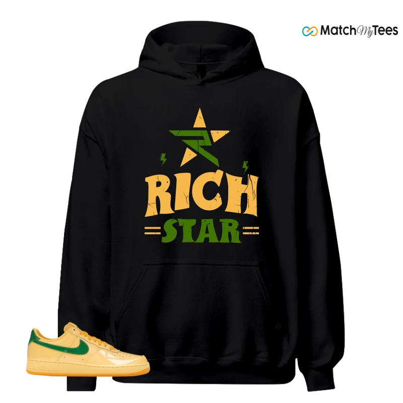 NIKE AIR FORCE 1 LOW PATENT LEATHER TOPAZ GOLD SNEAKER Matching Tees hoodie