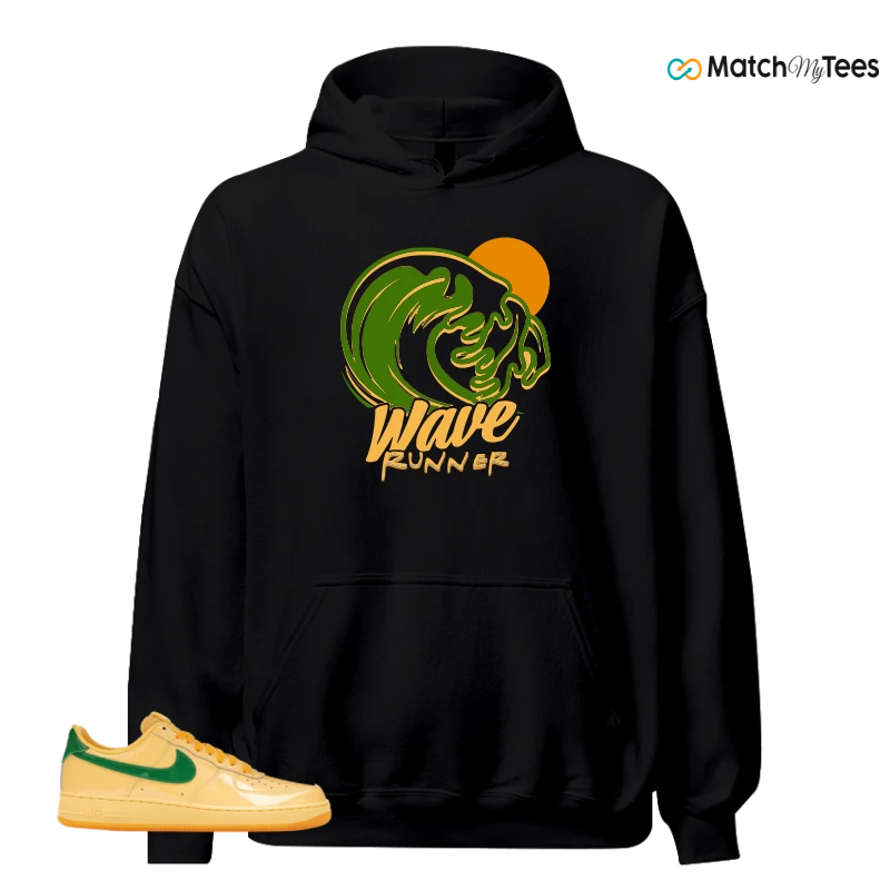 NIKE AIR FORCE 1 LOW PATENT LEATHER TOPAZ GOLD SNEAKER Matching Tees hoodie