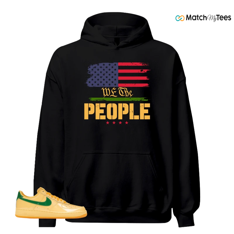 NIKE AIR FORCE 1 LOW PATENT LEATHER TOPAZ GOLD SNEAKER Matching Tees hoodie
