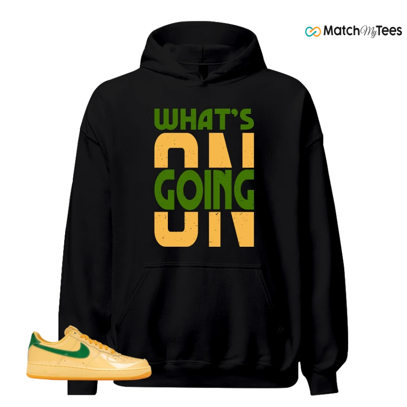 NIKE AIR FORCE 1 LOW PATENT LEATHER TOPAZ GOLD SNEAKER Matching Tees hoodie