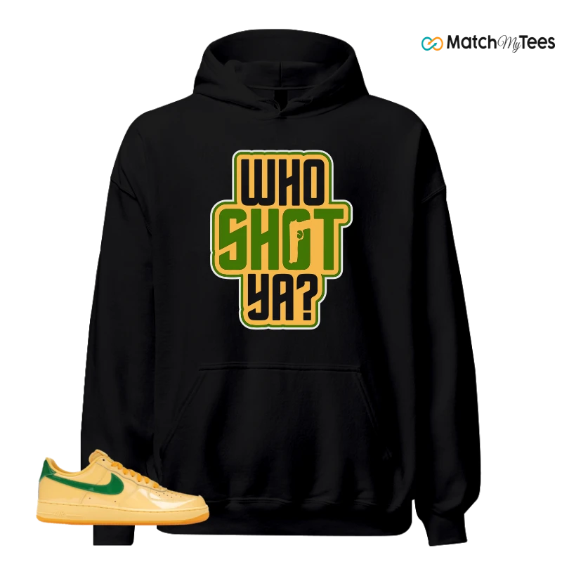 NIKE AIR FORCE 1 LOW PATENT LEATHER TOPAZ GOLD SNEAKER Matching Tees hoodie